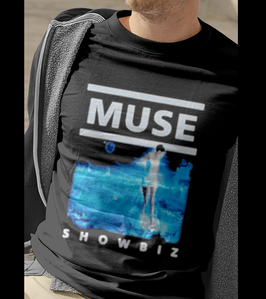 Muse Showbiz Album Cover Art Blue Aesthetic T-Shirt