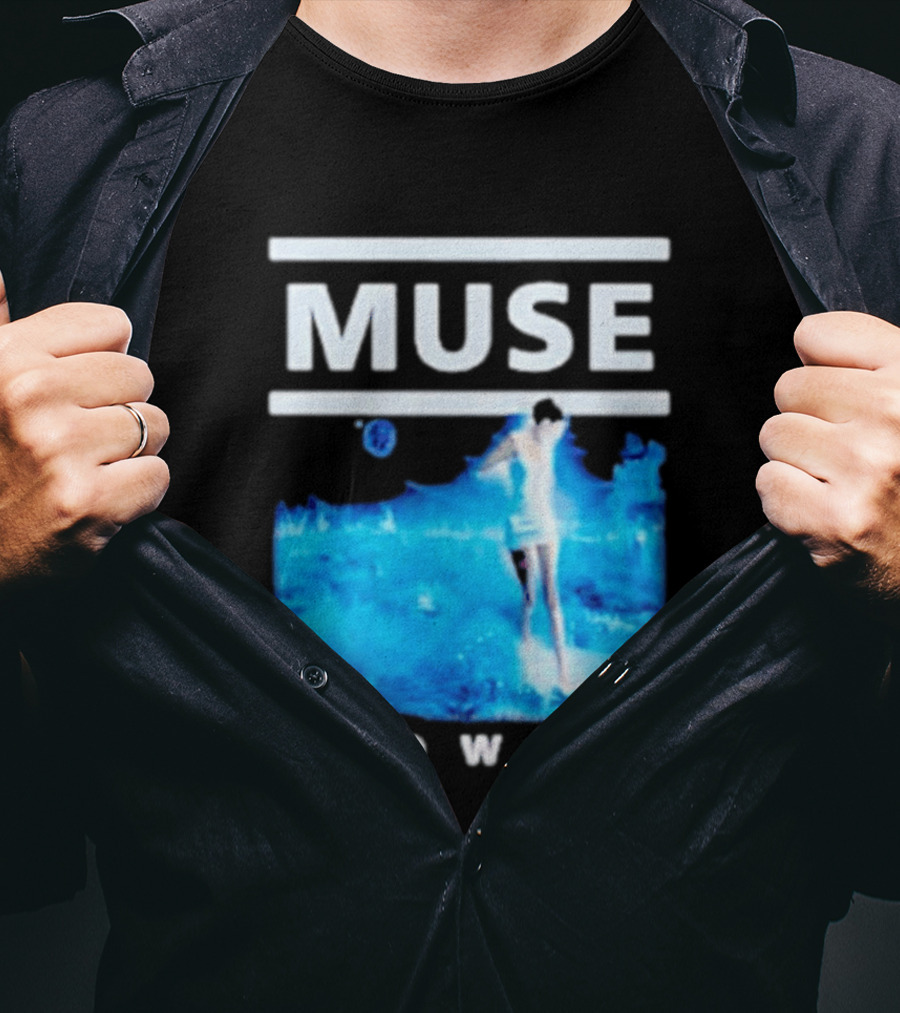 Muse Showbiz Album Cover Art Blue Aesthetic T-Shirt