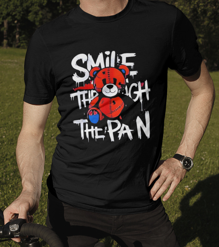 Smile Through The Pain Patchwork Teddy T-Shirt