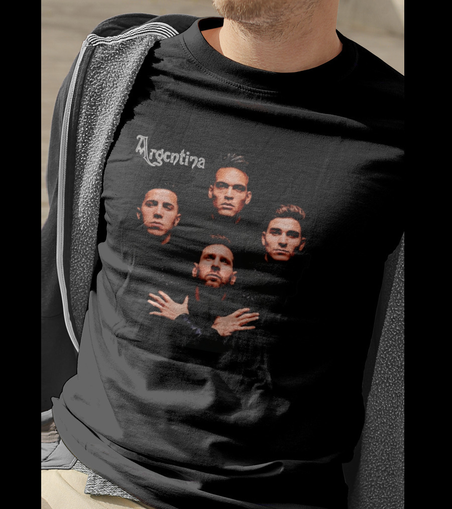Argentina Messi Martinez Enzo Fernandez Julian Alvarez Albiceleste Four T-Shirt