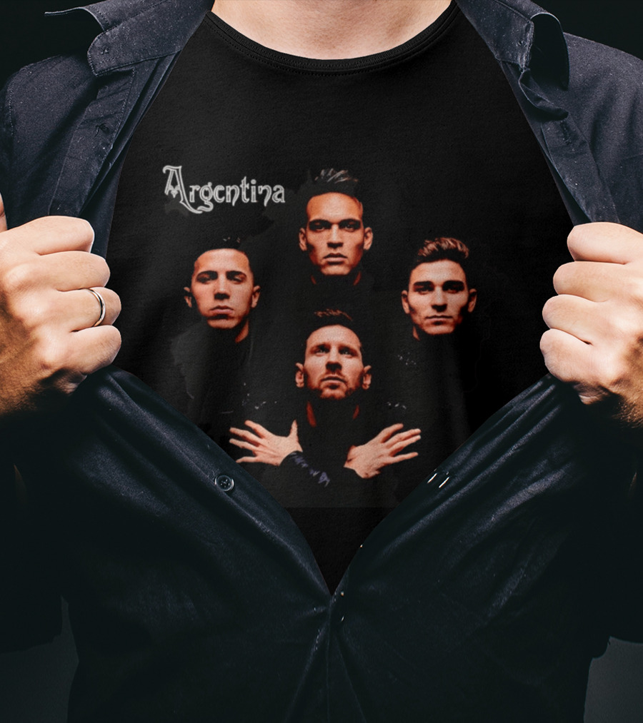 Argentina Messi Martinez Enzo Fernandez Julian Alvarez Albiceleste Four T-Shirt