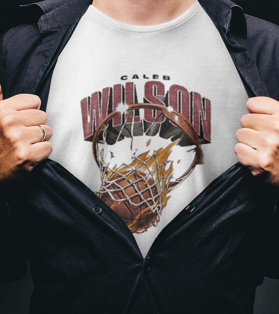 Caleb Wilson Chicago Bulls Basketball On Fire T-Shirt