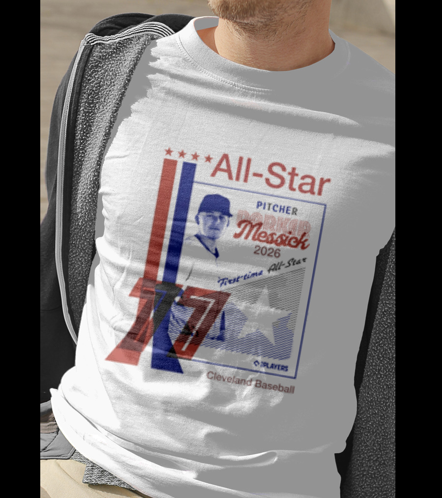 Cleveland Guardians Parker Messick First Time All Star 2026 Pitcher Three Stars T-Shirt