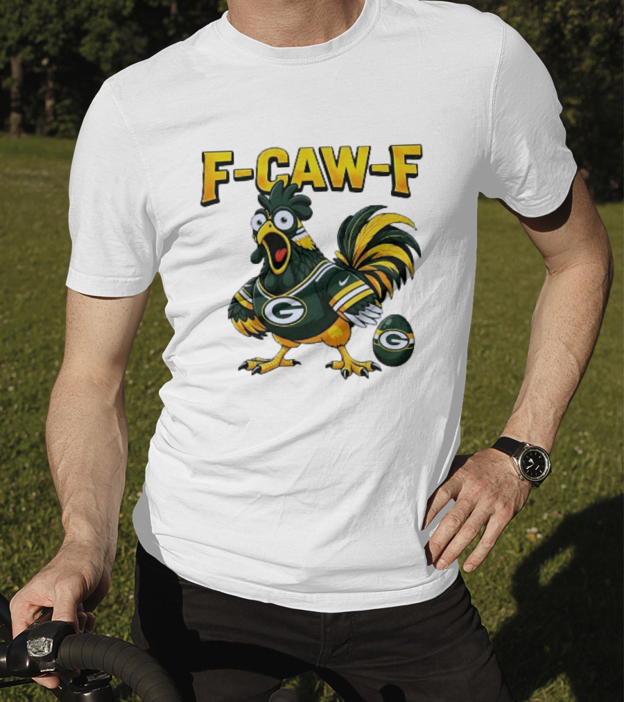 F CAW F Green Bay Packers Rooster Football Fan T-Shirt