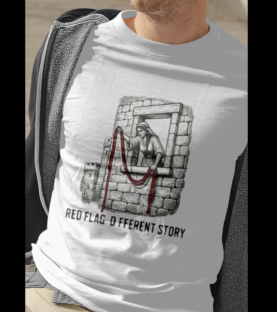 Red Flag Different Story Rahab Joshua 2 Biblical Scene T-Shirt