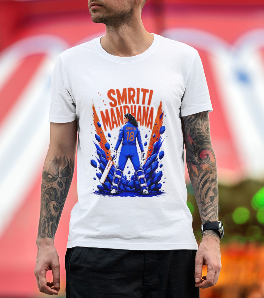 Smriti Mandhana 18 Cricket Star Power Play T-Shirt