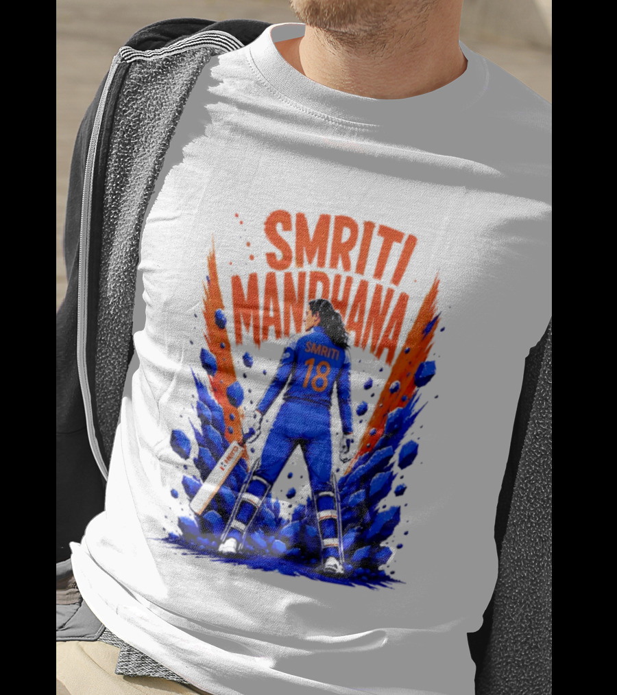 Smriti Mandhana 18 Cricket Star Power Play T-Shirt