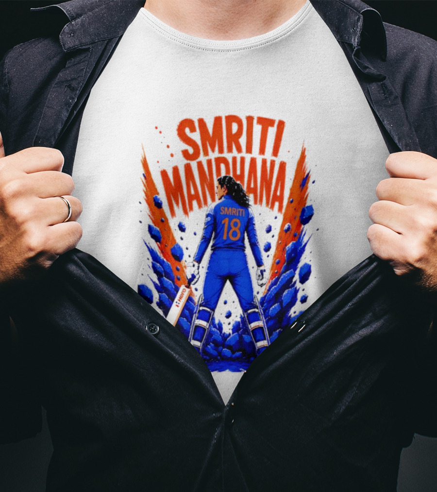 Smriti Mandhana 18 Cricket Star Power Play T-Shirt