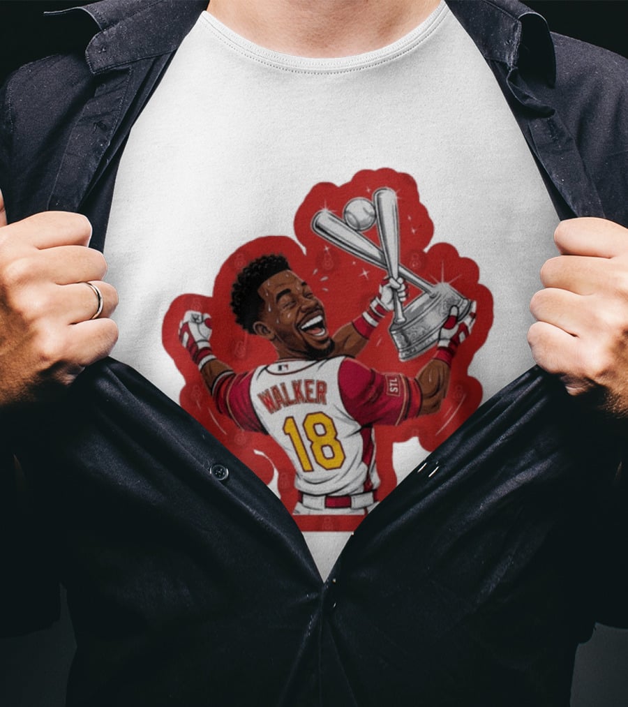 Jordan Walker 18 You Dont Boo Nobodies STL Victory Baseball Trophy T-Shirt