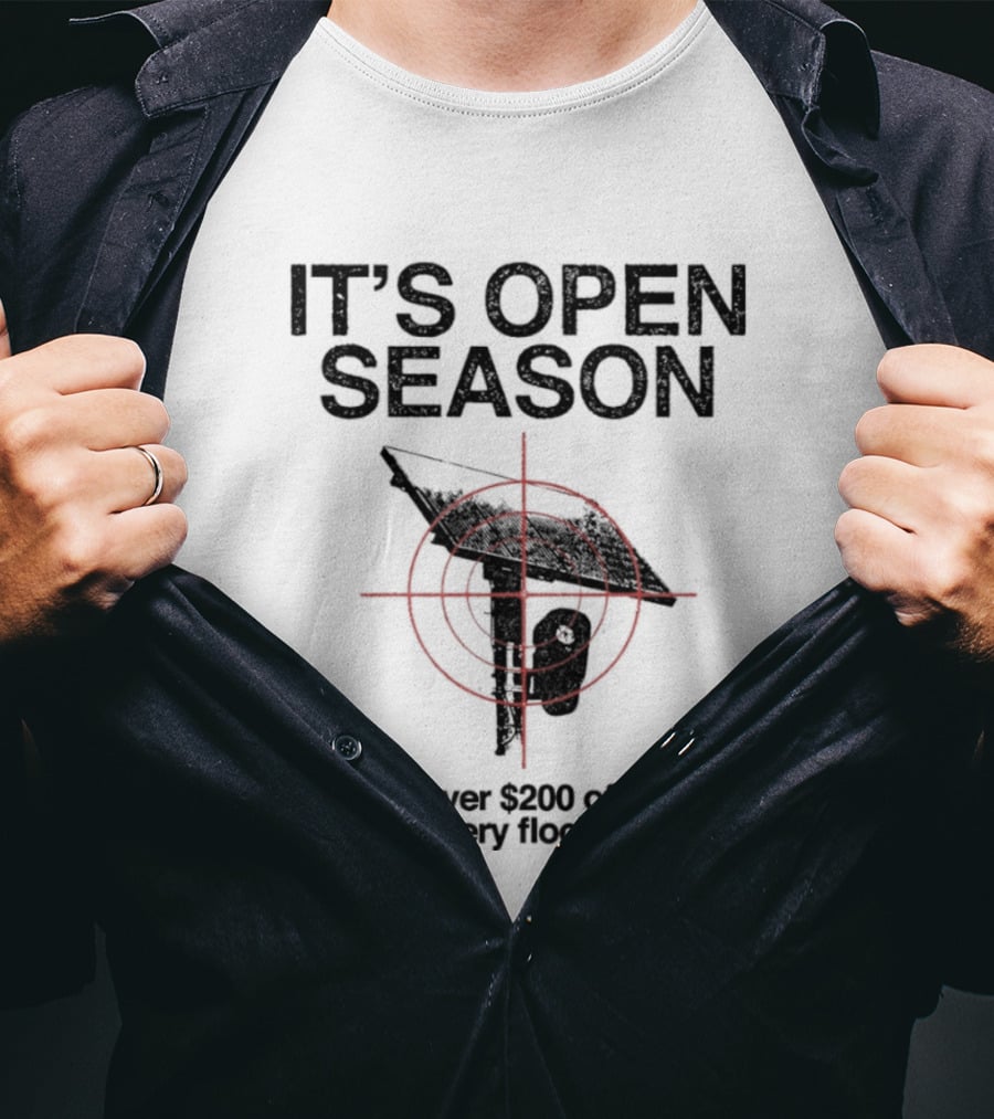IT'S OPEN SEASON There's Over $200 Of Sterling Silver In Every Flock Camera T-Shirt