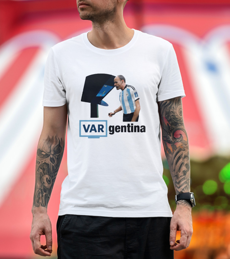 VAR Argentina Football Referee Interaction T-Shirt