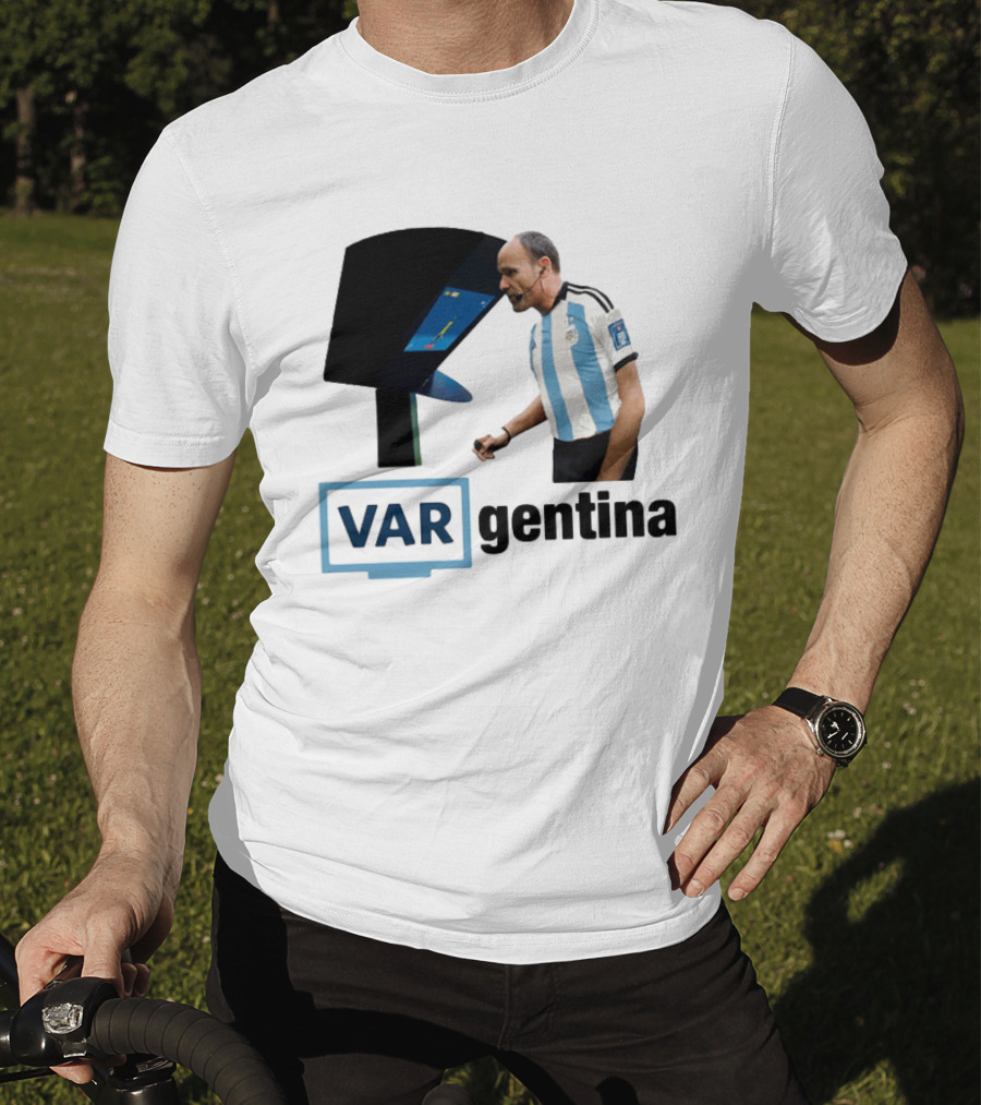 VAR Argentina Football Referee Interaction T-Shirt