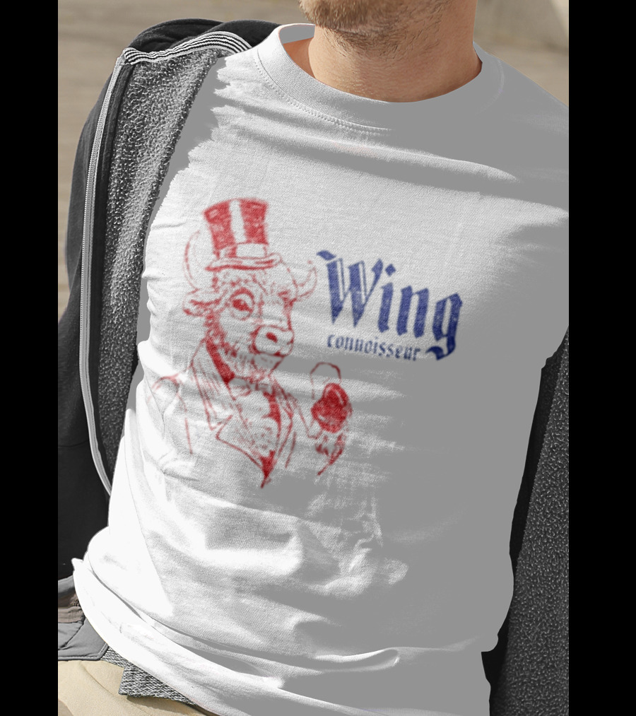 Wing Connoisseur Buffalo Top Hat Bison T-Shirt