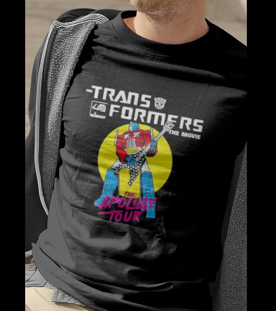 40 Years Transformers The Movie Optimus Prime The Apology Tour T-Shirt