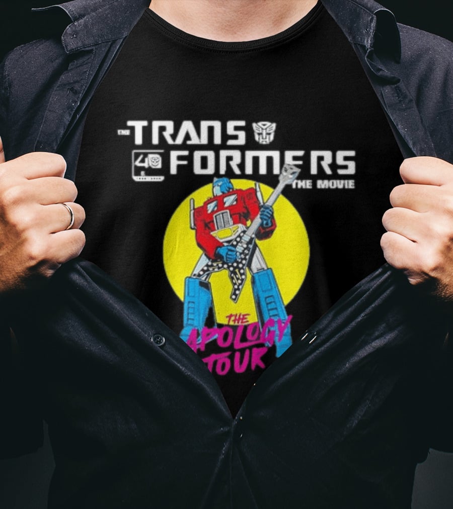 40 Years Transformers The Movie Optimus Prime The Apology Tour T-Shirt