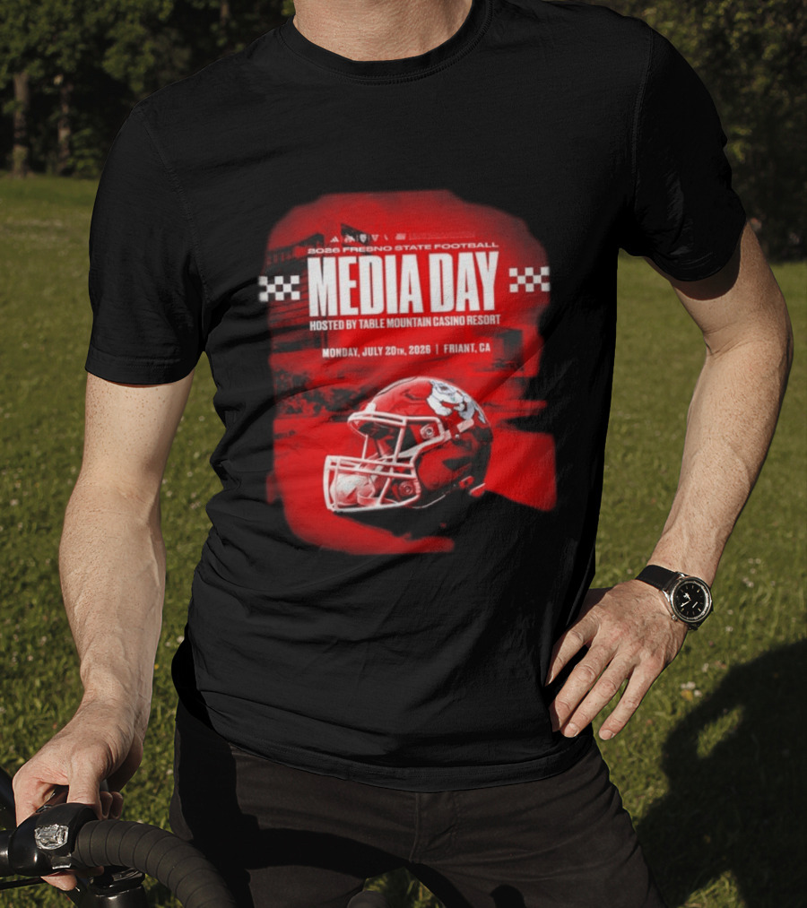 2026 Fresno State Football Media Day Table Mountain Casino Resort July 20 Friant CA T-Shirt