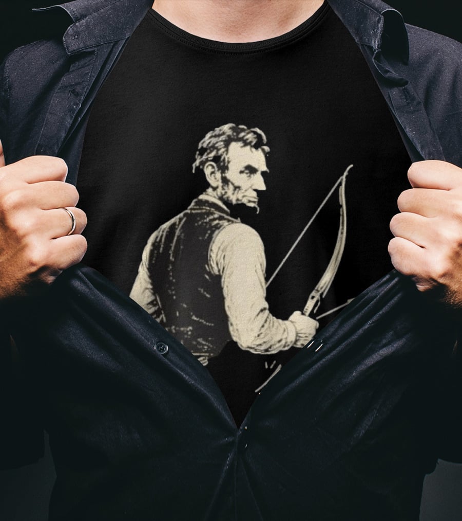 Abraham Lincoln Archery Bow And Arrow Hunting T-Shirt