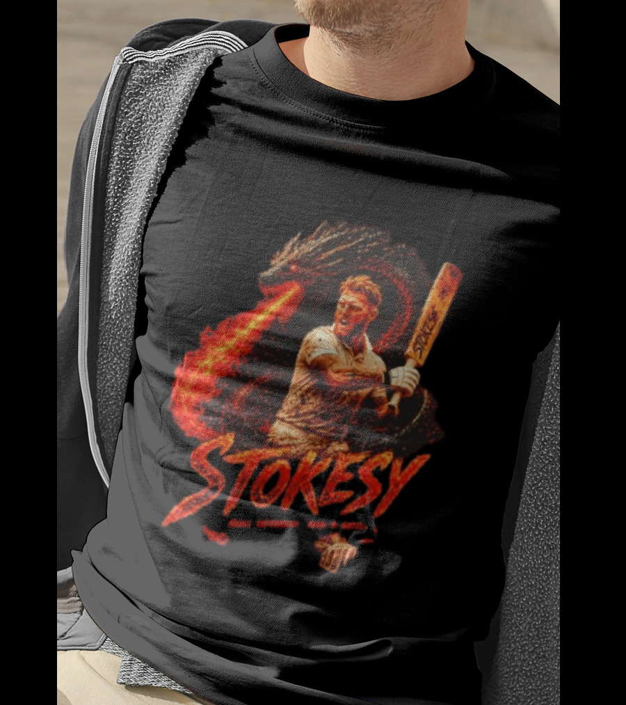 Ben Stokes England Cricket Team STOKESY Built Different Born To Battle Fiery Dragon T-Shirt