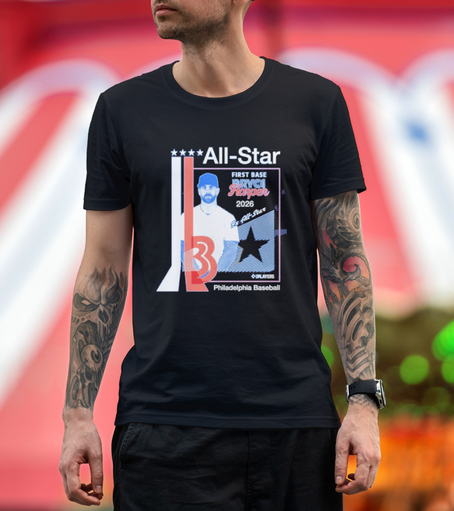 All Star Bryce Harper First Base 9x All Star 2026 Philadelphia Baseball T-Shirt