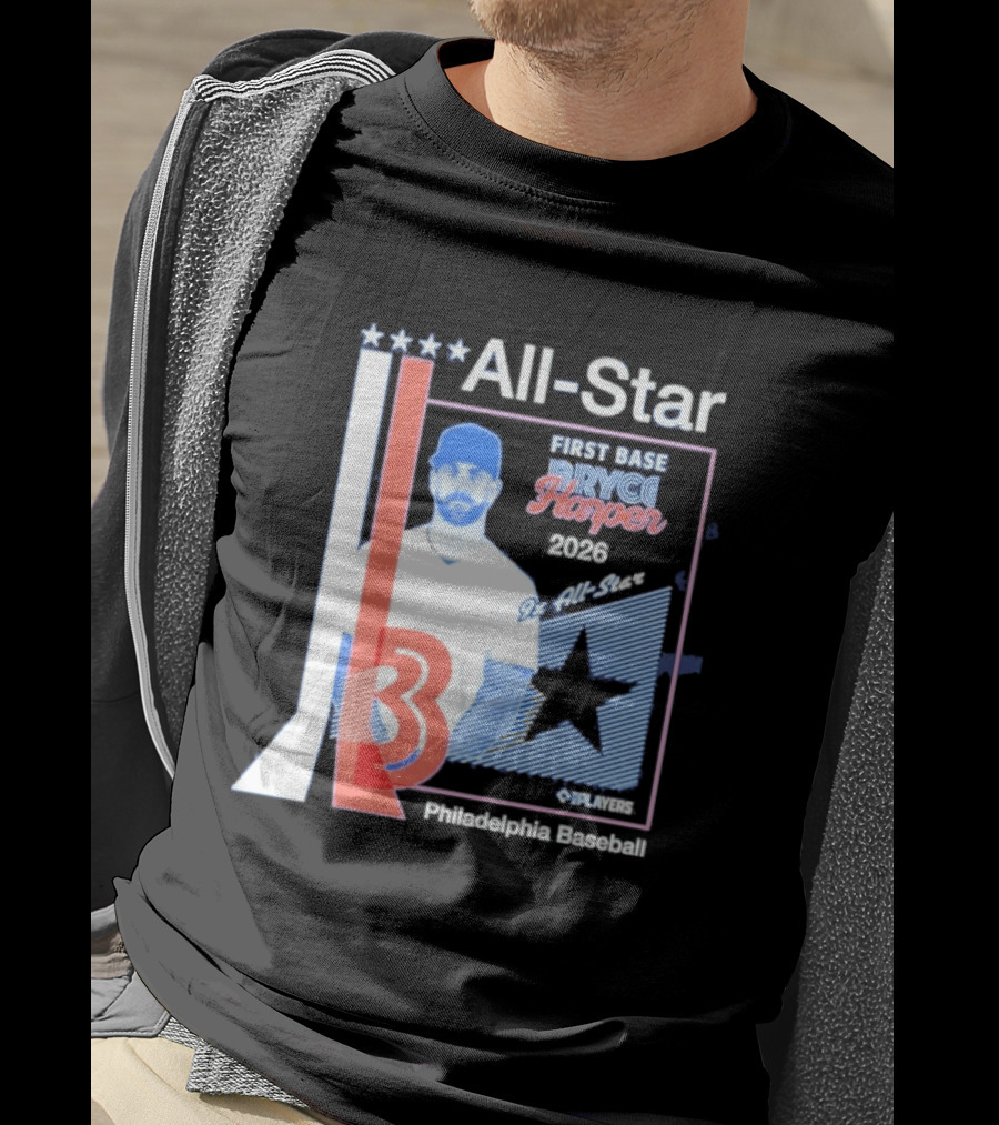 All Star Bryce Harper First Base 9x All Star 2026 Philadelphia Baseball T-Shirt