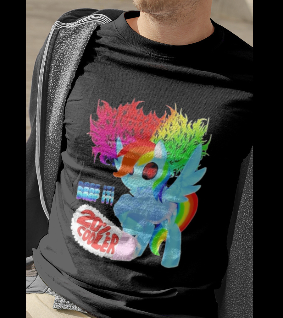 Drop It 20% Cooler Bubblegum Chainsaw Rainbow Dash T-Shirt