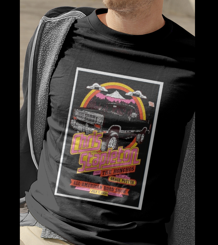 Chris Stapleton All American Road Show July 17 2026 Portland Oregon Feat The Honchos Grace Potter T-Shirt