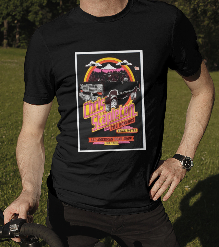 Chris Stapleton All American Road Show July 17 2026 Portland Oregon Feat The Honchos Grace Potter T-Shirt