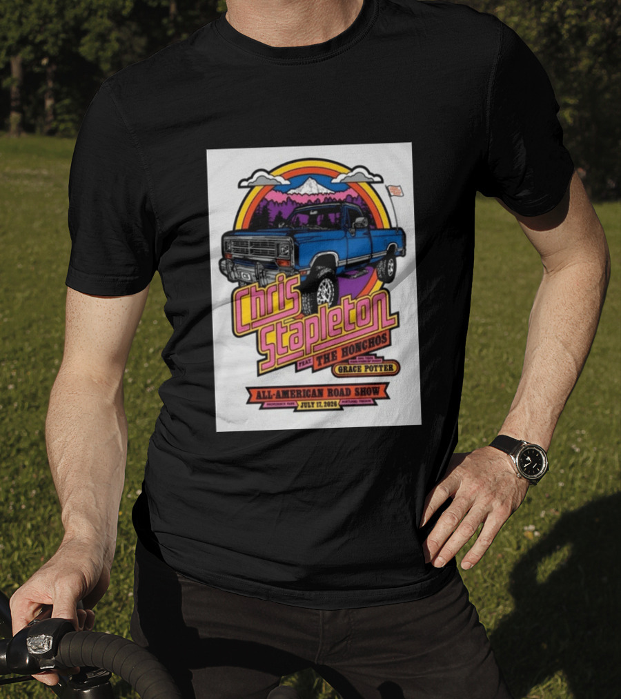 Chris Stapleton Feat The Honchos Grace Potter All American Road Show Providence Park Portland Oregon July 17 2026 T-Shirt