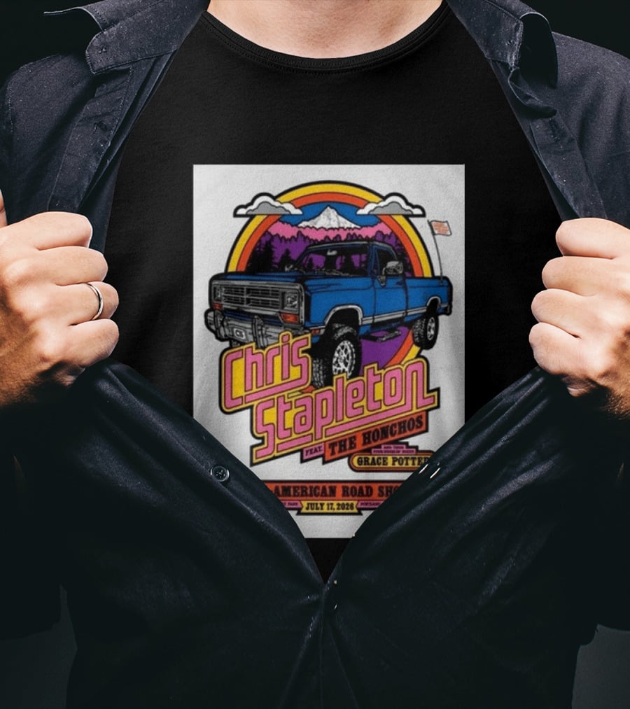 Chris Stapleton Feat The Honchos Grace Potter All American Road Show Providence Park Portland Oregon July 17 2026 T-Shirt