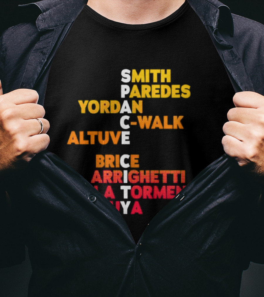 Smith Paredes Yordan C Walk Altuve Brice Arrighetti La Tormenta Tatsuya Space City Houston Astros T-Shirt
