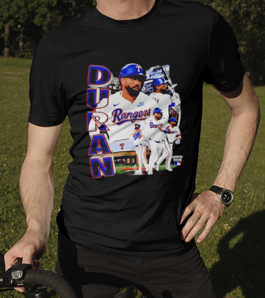 Ezequiel Duran Texas Rangers Player Nike Jersey Collage T-Shirt