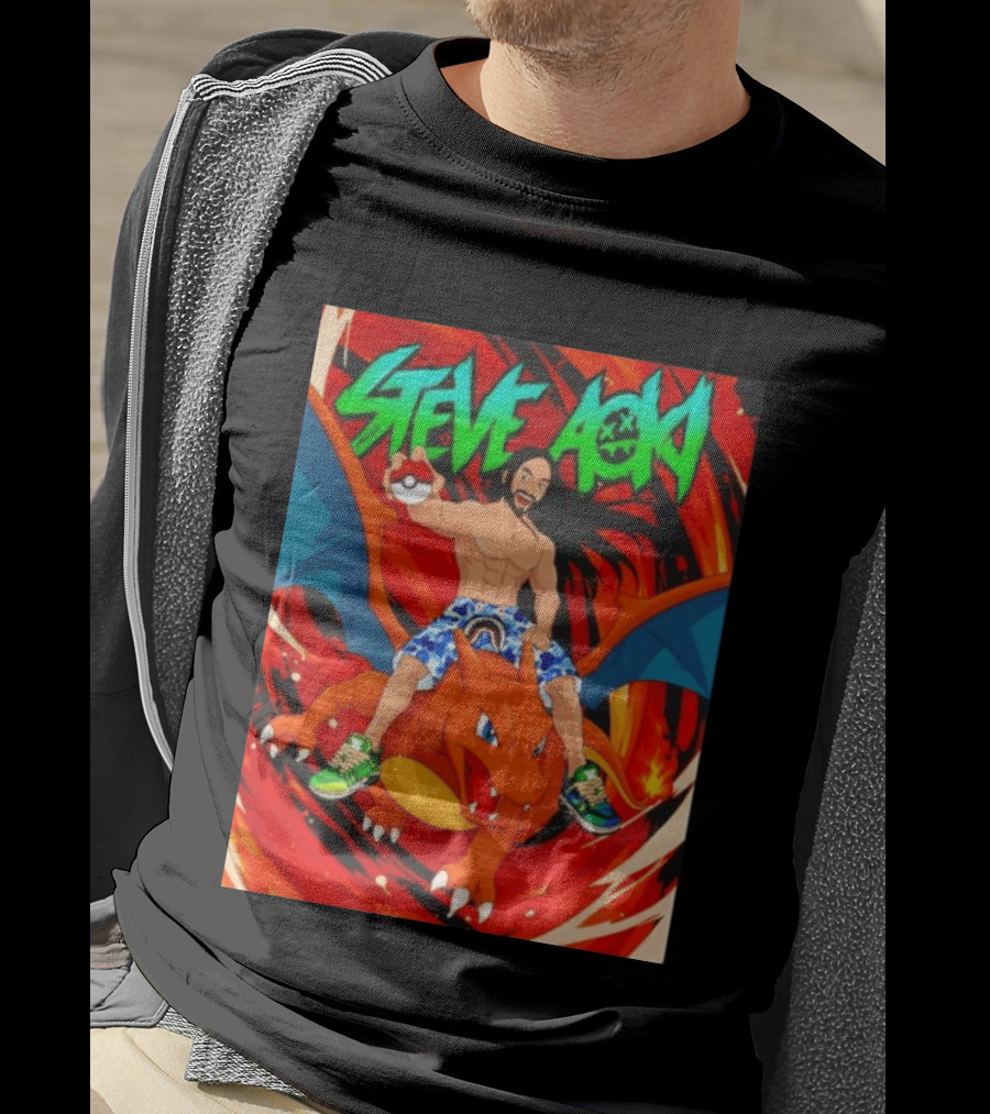 Steve Aoki Pokémon Charizard Adventure T-Shirt