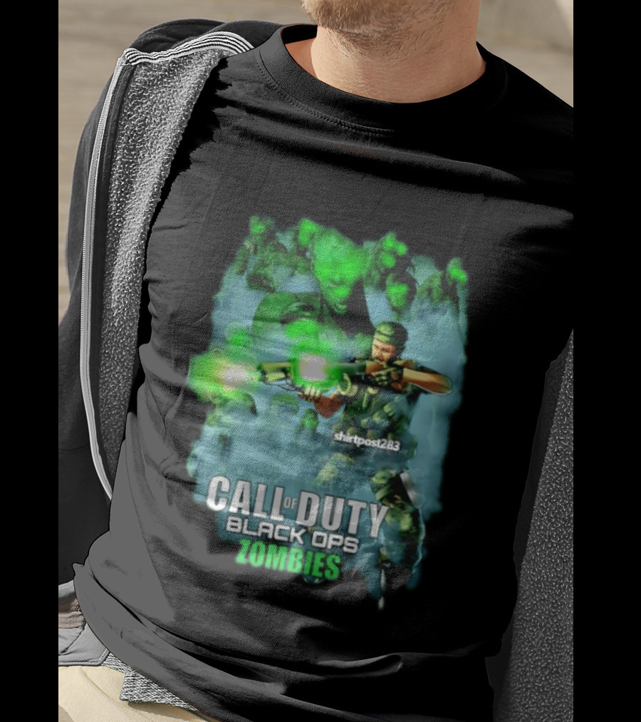 Call Of Duty Black Ops Zombies Tank Dempsey Battle Scene T-Shirt