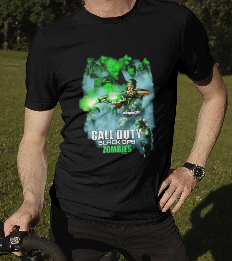 Call Of Duty Black Ops Zombies Tank Dempsey Battle Scene T-Shirt