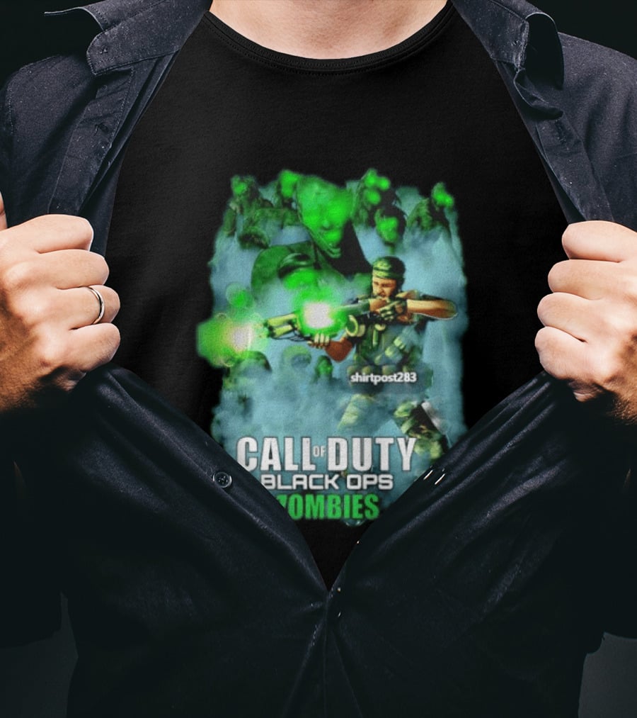 Call Of Duty Black Ops Zombies Tank Dempsey Battle Scene T-Shirt