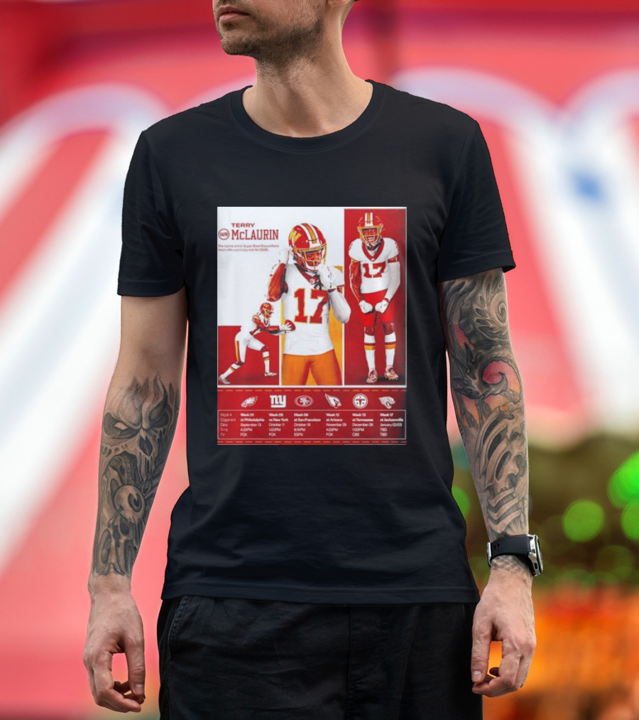 Terry McLaurin Washington Commanders 2026 Schedule NFL Football 17 Jersey Fan Gear T-Shirt
