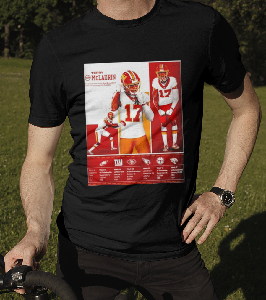 Terry McLaurin Washington Commanders 2026 Schedule NFL Football 17 Jersey Fan Gear T-Shirt