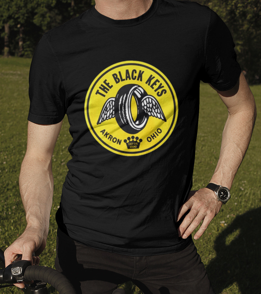 The Black Keys Easy Eye Sound Akron Ohio Winged Tire T-Shirt