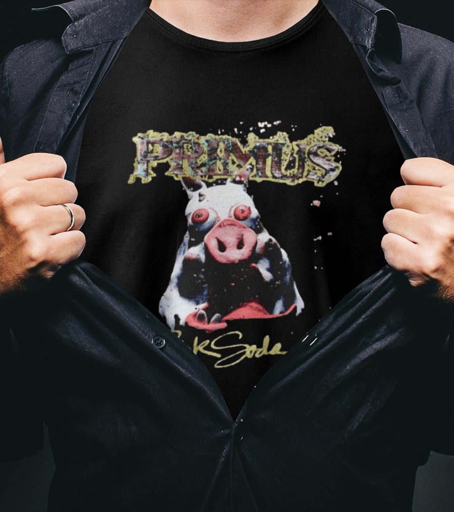 Primus Pork Soda Album Cover Pig Model T-Shirt