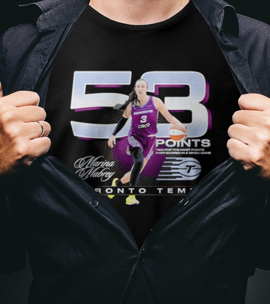 Toronto Tempo Marina Mabrey 53 Points Basketball T-Shirt