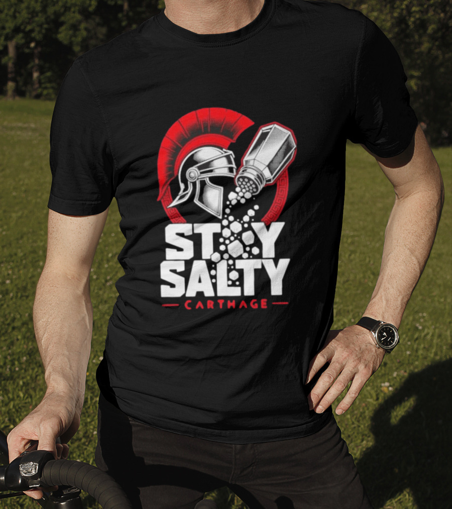 Stay Salty Carthage Roman Republic Rome Punic Wars Greek Helmet Salt Shaker T-Shirt