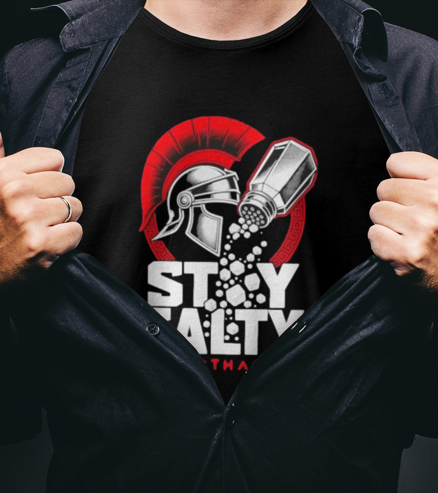 Stay Salty Carthage Roman Republic Rome Punic Wars Greek Helmet Salt Shaker T-Shirt