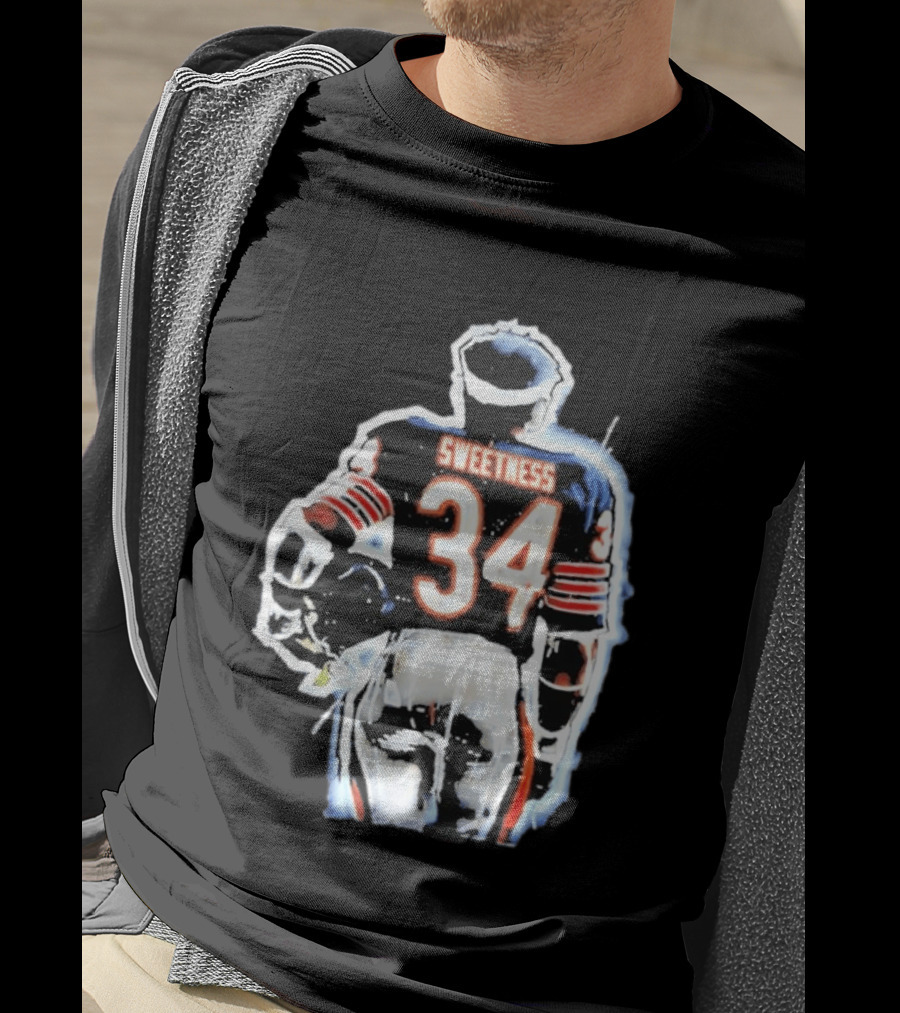 Walter Payton Sweetness 34 Chicago Bears Football Jersey Player T-Shirt