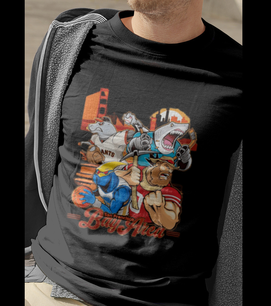 San Francisco Bay Area Giants Sharks Warriors 49ers Sports Collage T-Shirt