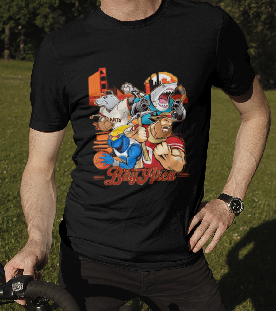 San Francisco Bay Area Giants Sharks Warriors 49ers Sports Collage T-Shirt