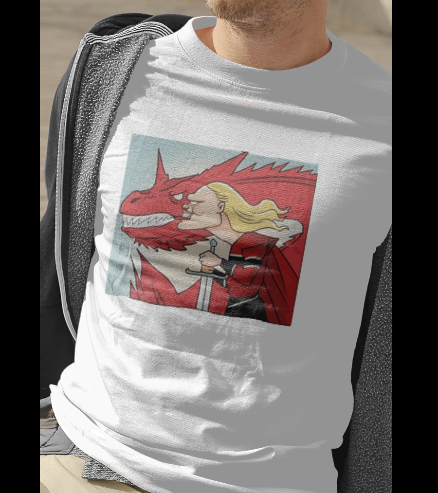Haaland Norway Dragon Rider Caricature T-Shirt