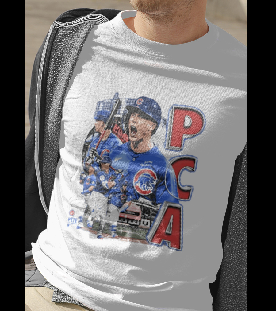 PCA Pete Crow Armstrong Chicago Cubs Baseball Collage T-Shirt
