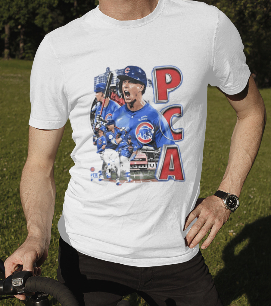 PCA Pete Crow Armstrong Chicago Cubs Baseball Collage T-Shirt