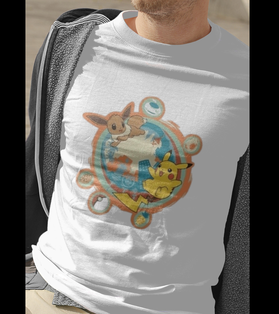 Pokémon 10 Year Anniversary 2026 Pikachu Eevee Celebration T-Shirt