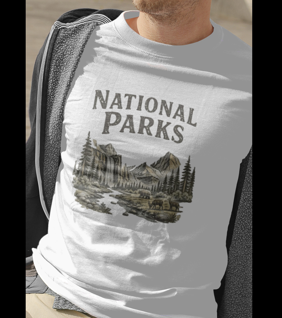Protect Our National Parks Leave No Trace Nature Yosemite Bears Deer Mountains Forest T-Shirt